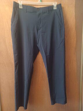 Ben Hogan Pants Golf Men's 34 x 30 Blue Stretch Wicking Performance Flat Front
